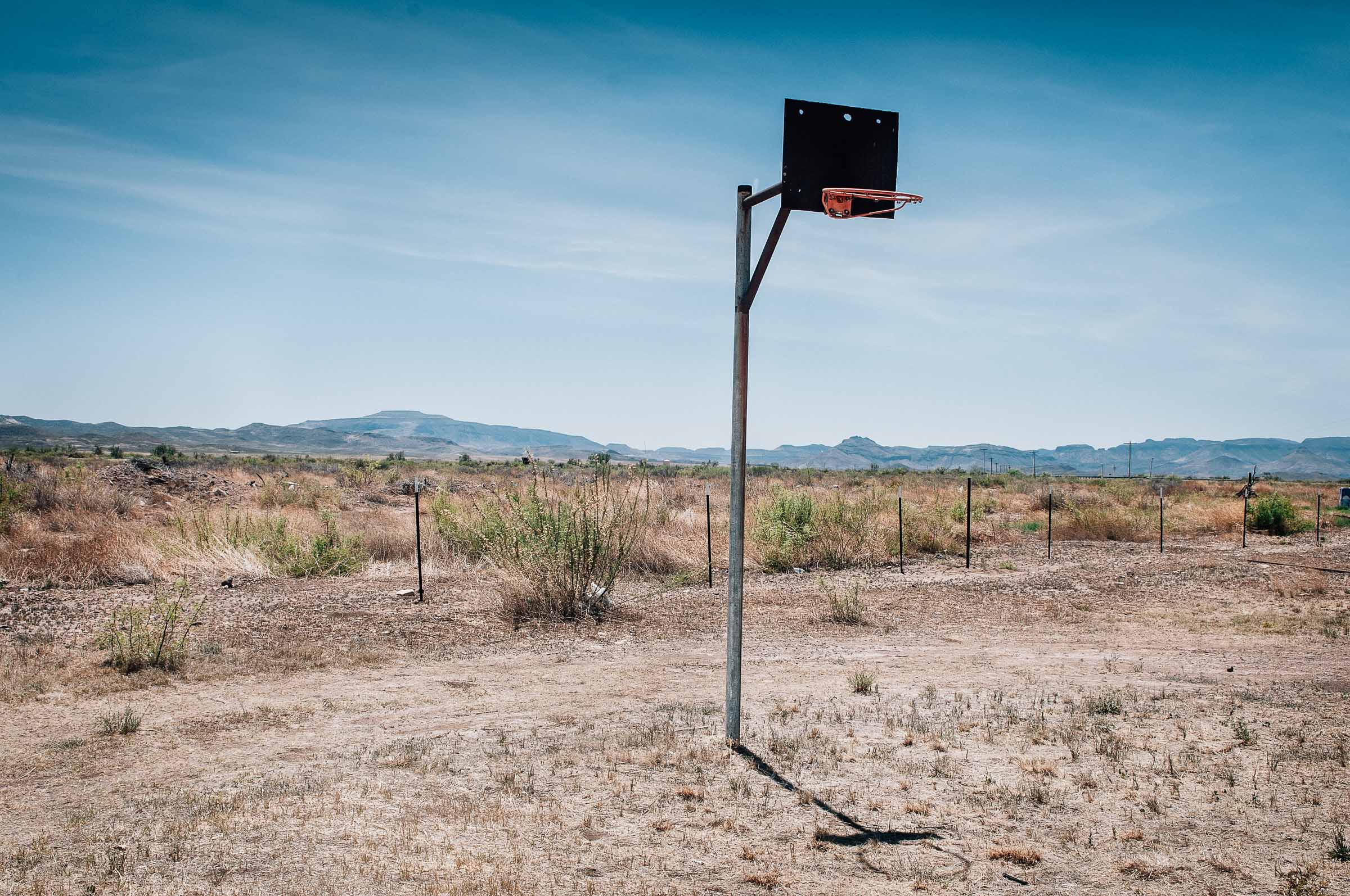 Desert Basketball Hoop - Balmorrhea TX