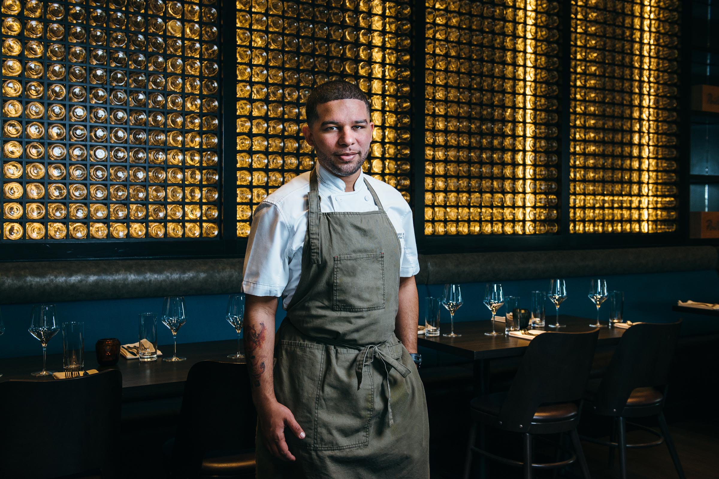 Chef portrait - Dominick Lee at Poitin Restaurant Houston TX
