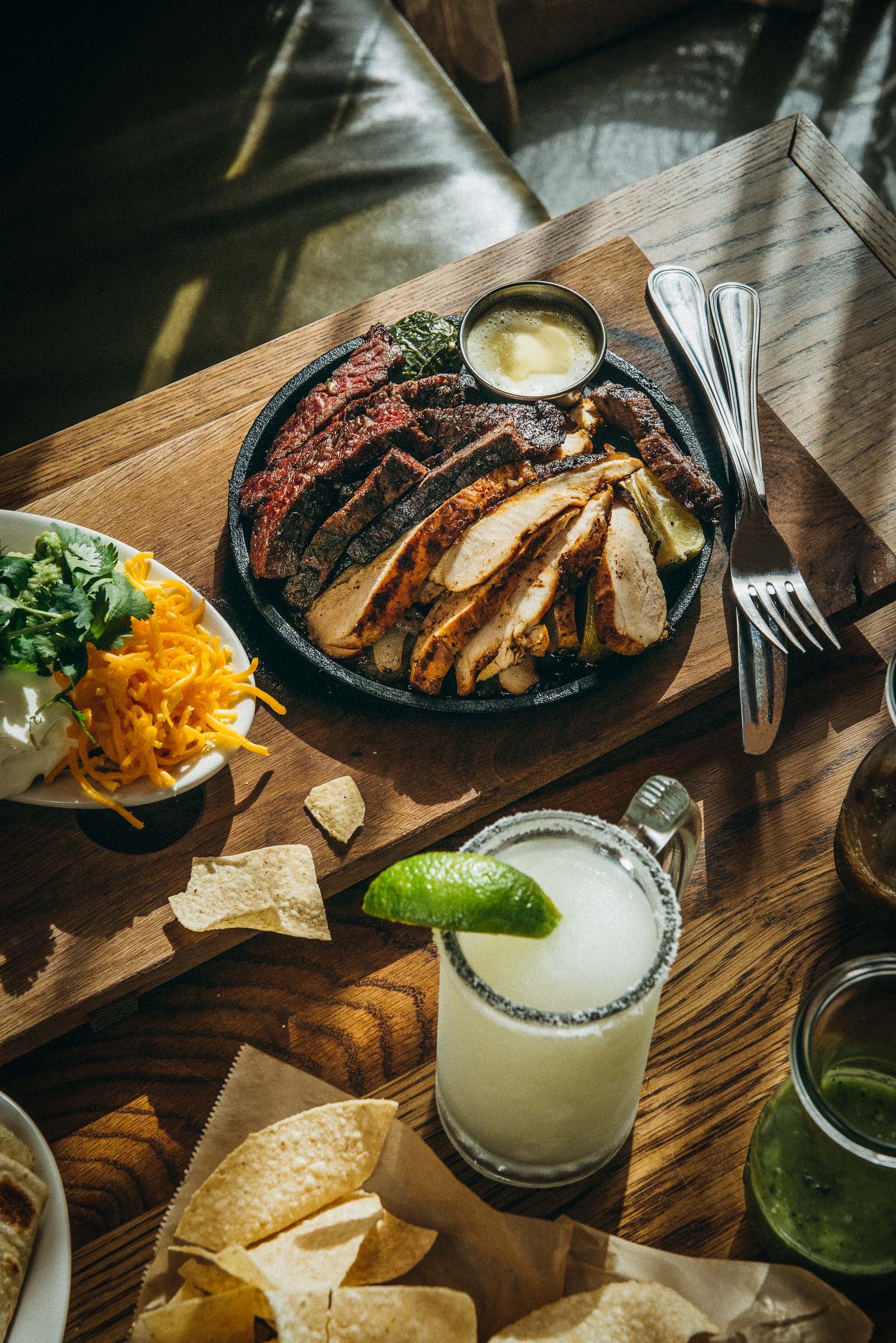 Fajitas and margaritas -Superica Restaurant Houston-TX