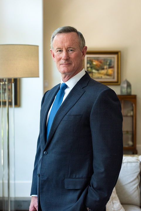 Retired Four Star Admiral William McRaven photographed at his home in Austin, TX.